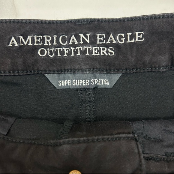 American Eagle Black Hi Rise Shortie Shorts Size 10 - Picture 3 of 10